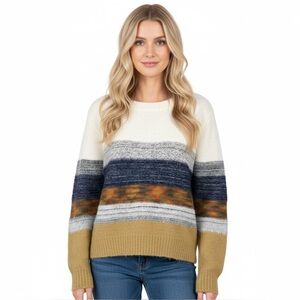 Fate Women’s Crewneck Colorblock Cozy Sweater